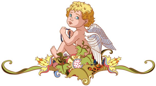 μικρό αγόρι Άγγελος - Διάνυσμα, εικόνα