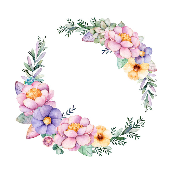 Carte modèle pastel floral coloré
  - Photo, image