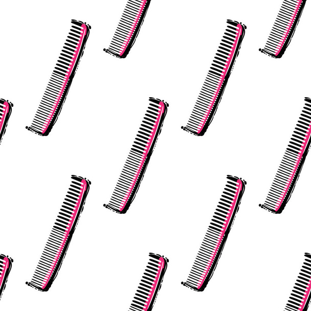 Hairdressing flat pattern - Vector, Imagen