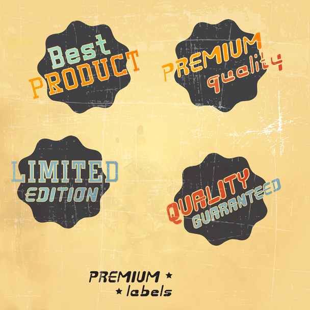 Premium Quality and Guarantee Labels. Vector - Διάνυσμα, εικόνα