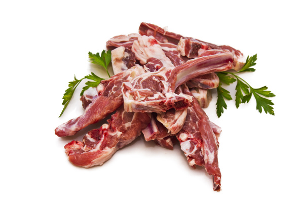 Lamb Chops with parsley isolated - Photo, Image