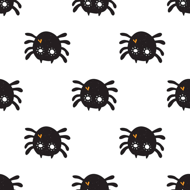 Halloween flat pattern - Вектор,изображение
