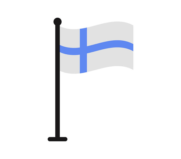 σημαία Φινλανδίας εικονογραφημένα  - Φωτογραφία, εικόνα