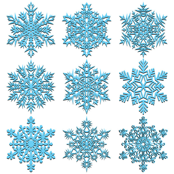Christmas background. Snowflakes. - Vector, Image