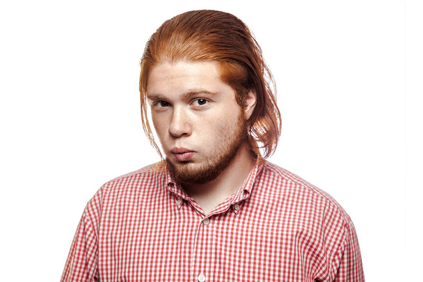 Emotional redhead businessman - Foto, afbeelding