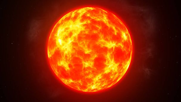 Hořící slunce v prostoru mezi hvězdami - Fotografie, Obrázek