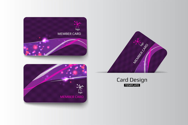 Member VIP and business card template design - Vector, Imagen