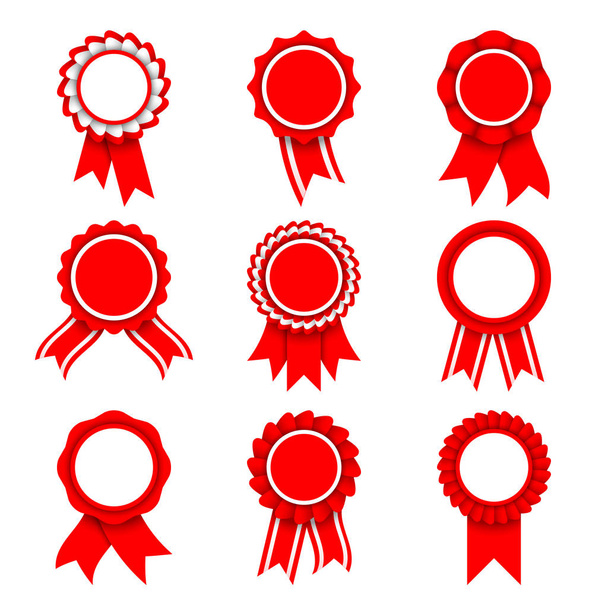 Red Award Medals - Vetor, Imagem