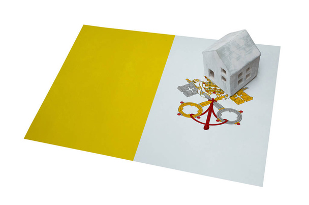 Petite maison sur drapeau - Cité du Vatican
 - Photo, image