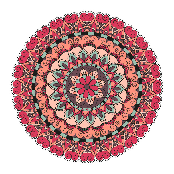 Flower Mandalas. Vintage decorative elements. Oriental pattern,  - ベクター画像