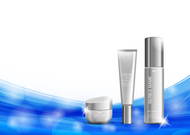 Kůže hydratační kosmetické reklamy šablona - Vektor, obrázek