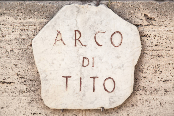 Boog van Titus op de Via Sacra, Rome, - Foto, afbeelding