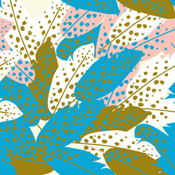 Seamless abstract feather pattern - Vektori, kuva
