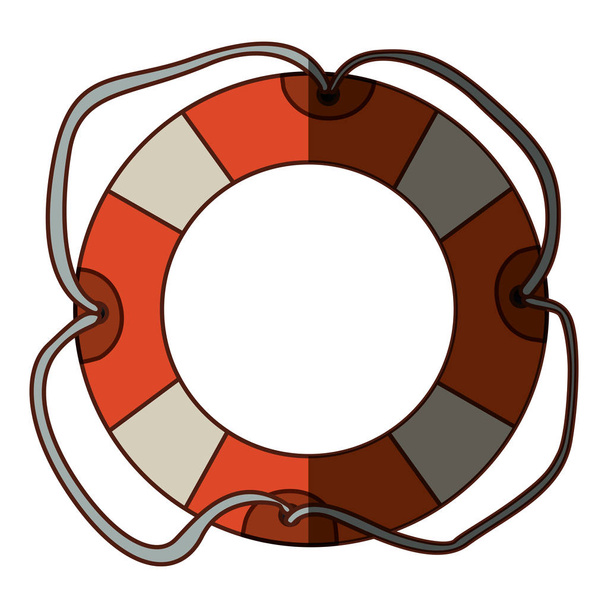 різнокольоровий флотський кільце з тулубом і середньою тінь
 - Вектор, зображення