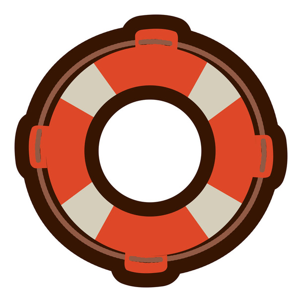різнокольоровий флотський кільце з мотузкою і товстим контуром
 - Вектор, зображення