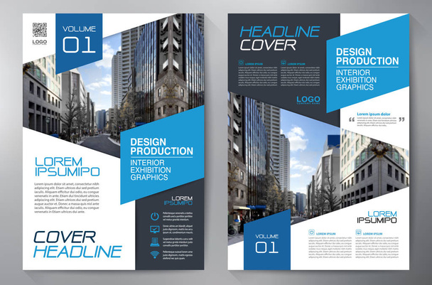 Zakelijke brochure folder-ontwerpsjabloon a4.  - Vector, afbeelding