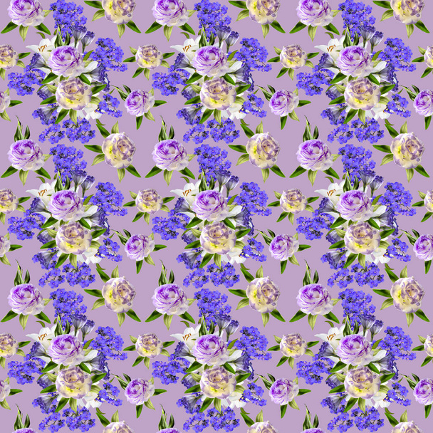 Retro Floral Seamless Pattern - Фото, зображення
