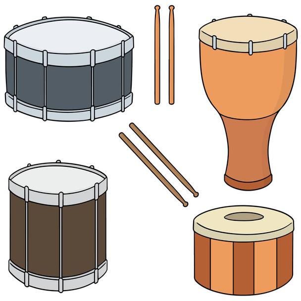 vector set of drum - Vector, Image