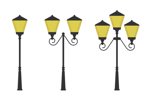 Rétro lampadaires
 - Vecteur, image