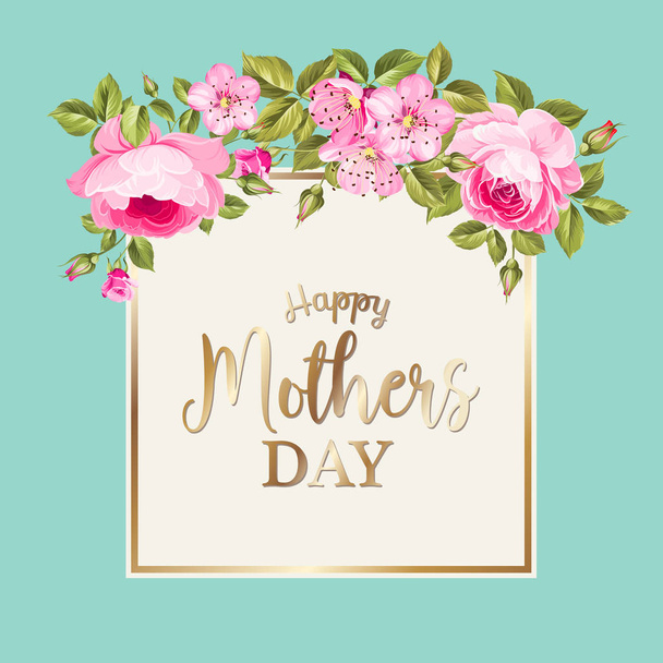 Happy Mothers Day Greeting Card - Vector, Image