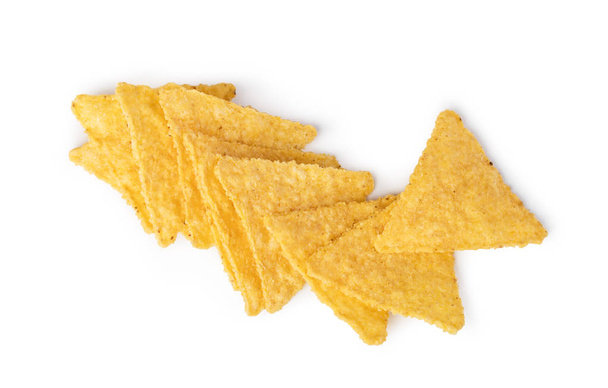 Nachos Chips auf weißem Hintergrund - Foto, Bild