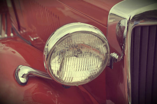 Headlight lamp classic car - vintage effect style pictures - Fotoğraf, Görsel