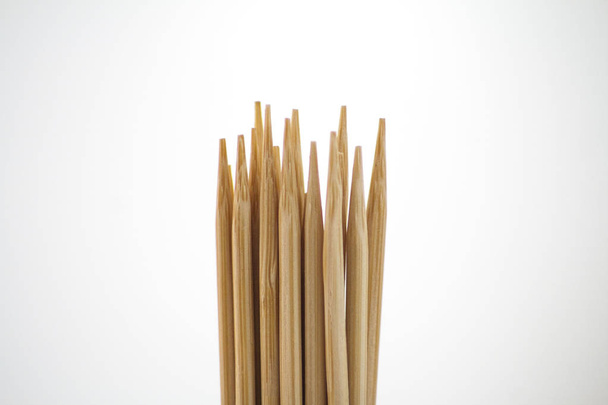 Rozmycie streszczenie, zamknąć widok kij bambusowy na tle - Zdjęcie, obraz