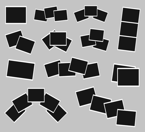 marcos de fotos aislados sobre fondo
 - Vector, Imagen