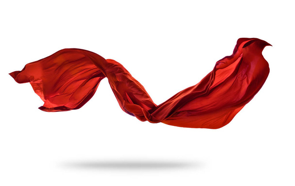 Smooth elegant red cloth on white background - Foto, afbeelding
