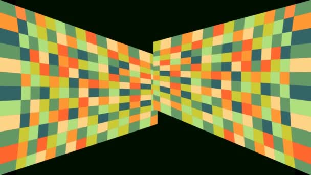 Fondo de vídeo abstracto con formas de mosaico, la superficie de la parte se desmorona, Las formas se reorganizan
 - Metraje, vídeo