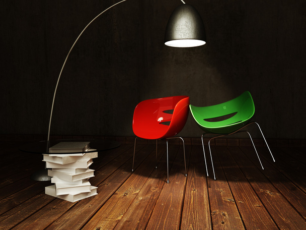 Chairs around the table - Fotoğraf, Görsel