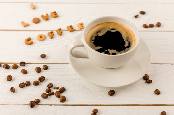 кофе кружка пара и буквы
 - Фото, изображение