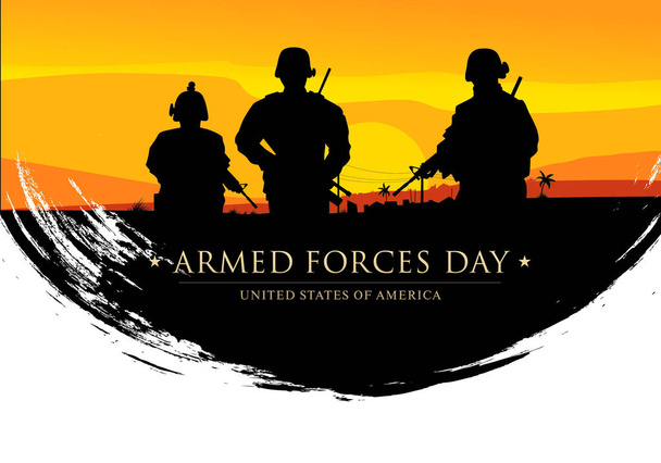 Banner de día de las fuerzas armadas
 - Vector, Imagen