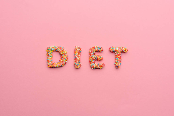 Word diet from sweets  - Valokuva, kuva