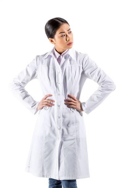 asian doctor in white coat - 写真・画像