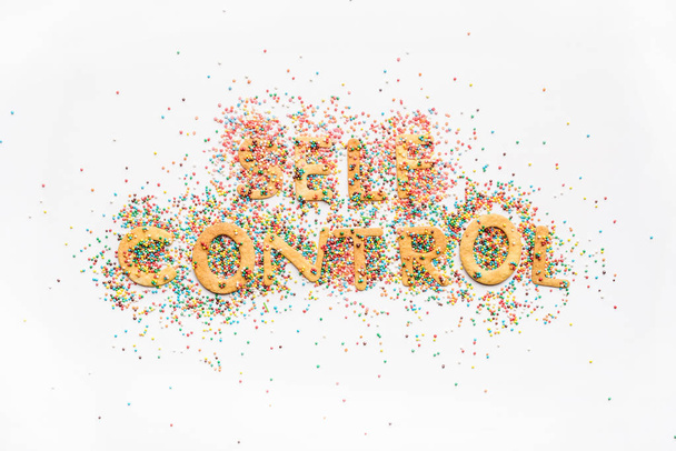Self control lettering from sweets  - Photo, Image