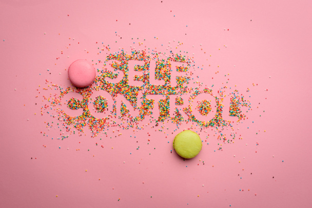 Self control lettering from sweets  - 写真・画像