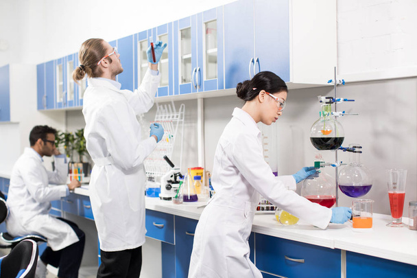Young scientists in laboratory  - Zdjęcie, obraz
