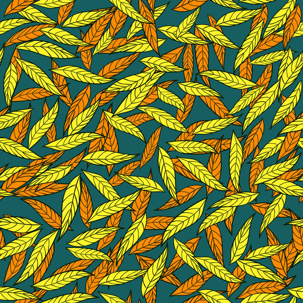 Seamless pattern with autumn leaves. - Vektor, Bild