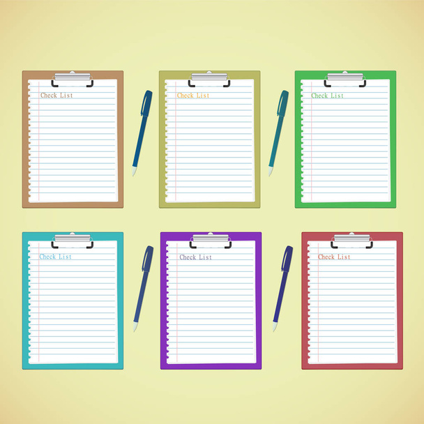      Clipboard in different color variants  - Vector, Image