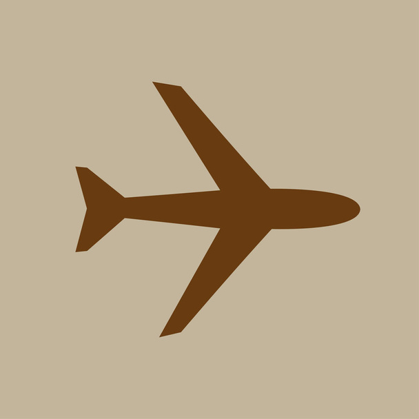 Płaska ikona samolotu - Wektor, obraz