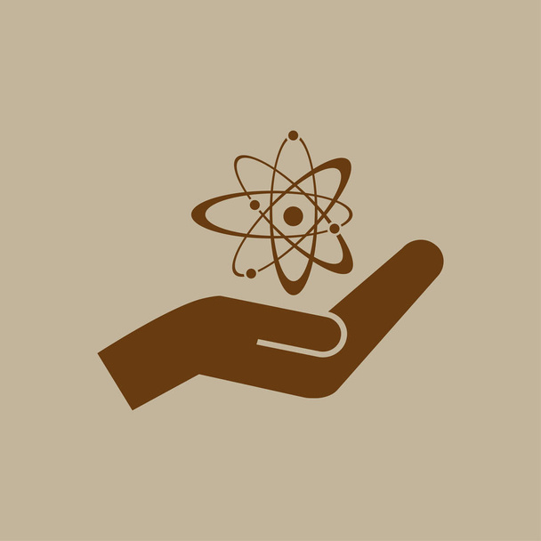 Atom sign icon - Vector, Image