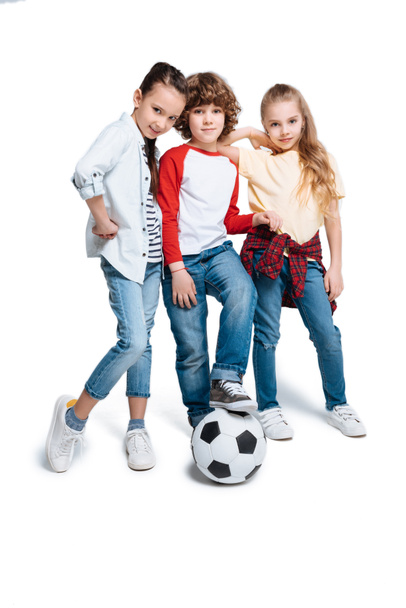 Children playing football - Фото, изображение