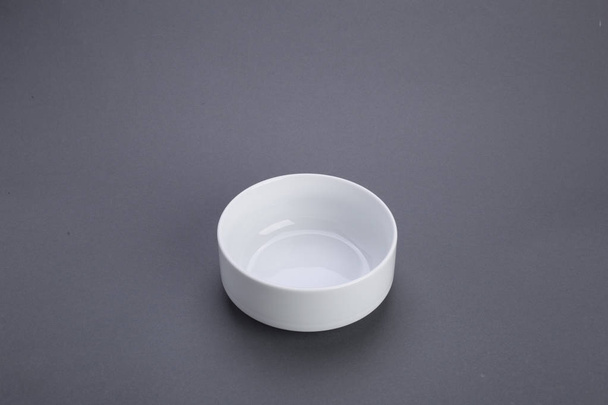 White bowl, gray scene - Photo, Image