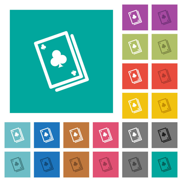 Карточные квадратные плоские разноцветные иконки
 - Вектор,изображение