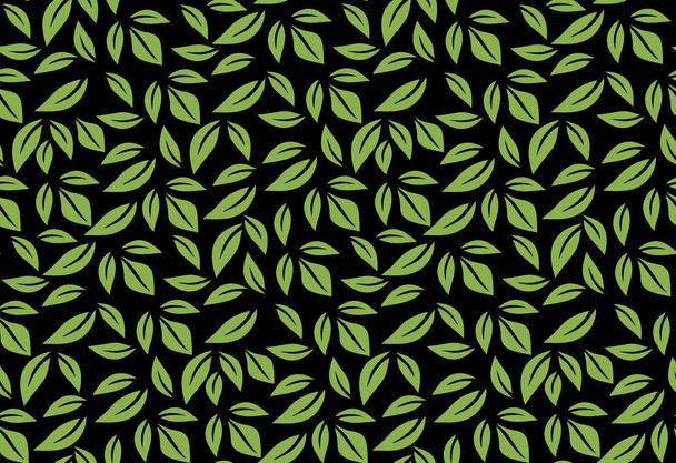 Greenery leaf seamless pattern wallpaper vector - Vector, Imagen