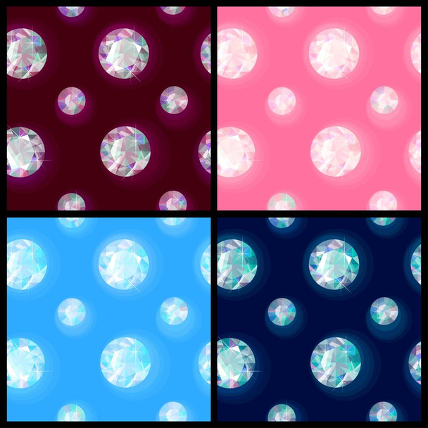 Seamless sparkling gems - Vector, Image