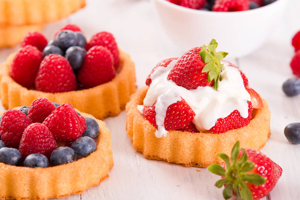 Tartlets with forest fruits.  - Photo, Image