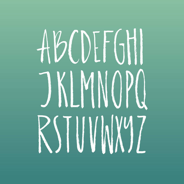 Brushy Handdrawn Font - Vector, Image