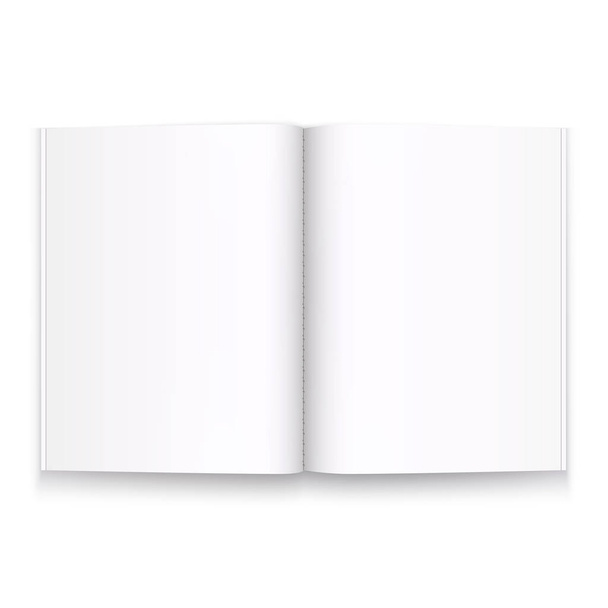 Livro diário aberto em um fundo branco. Ilustração vetorial
 - Vetor, Imagem
